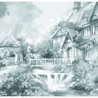 Сонет Холст на картоне с эскизом, В саду, 30х40 см