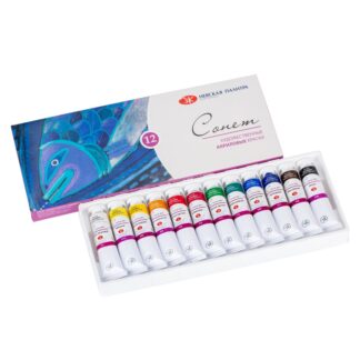 Сонет Набор акрил картон/коррекс 12 шт х18мл