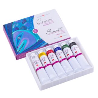 Сонет Набор акрил картон/коррекс 6 шт х46мл