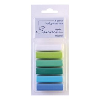 Сонет Набор пластики "Морской", 6 цветов, 120 г