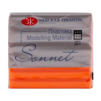 Сонет Пластика флуоресцентная, брус 56 г., оранжевый