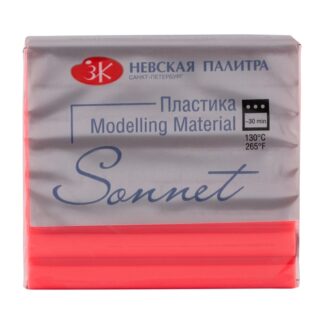 Сонет Пластика флуоресцентная,брус 56 г., красный
