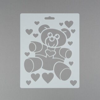 Сонет Трафарет, плюшевый мишка, 25.5x20.5 см, плаcтиковый