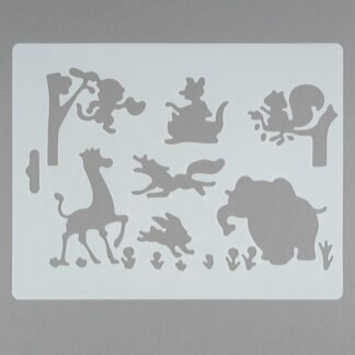 Сонет Трафарет, животные, 25.5x20,5 см, плаcтиковый