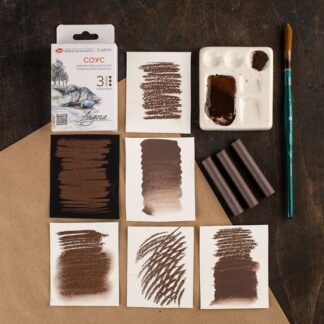 Соус 3 мелка коричневый Ладога Набор сухих художественных графических материалов