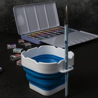 Стакан для воды "Белые ночи" складной, диаметр 9,8 см, высота 8 см, синий