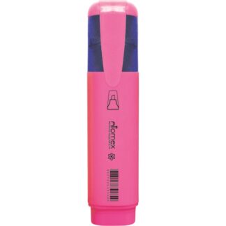 Текстовыделитель Attomex 1-5 мм розовый скошенный плоский корпус с клипом