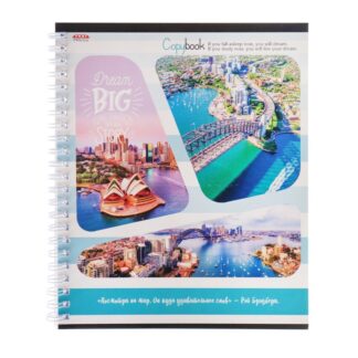 Тетрадь 80л клетка гребень ГОРОДСКИЕ ВИДЫ-13  цвет.мелов.обложка