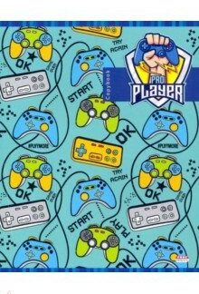 Тетрадь КЛЕТКА 48л. ДЖОЙСТИКИ (48-9017) цветная мелованная обл., 5 дизайнов в спайке