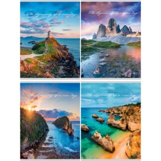 Тетрадь КЛЕТКА 96л. ЧАРУЮЩИЕ ВИДЫ (96-8798) (цвет.мелов.обл., перевертыши)