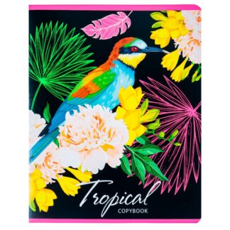 ТМ"Collezione"  Тетрадь КЛЕТКА 48л. ПТИЧКИ ИЗ ТРОПИКОВ (48-2836) цв мел обл, 5 диз в спайке, 6+0