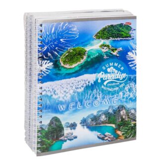 TМ"Profit"Тетрадь КЛЕТКА 80л. РАЙСКИЕ ОСТРОВА (80-5890) на гребне, цвет.мелов.обложка