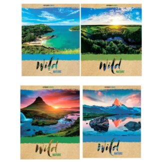 TM"Profit"Тетрадь КЛЕТКА 96л. ДИКАЯ ПРИРОДА-1 (96-5231) обл- мелов.картон