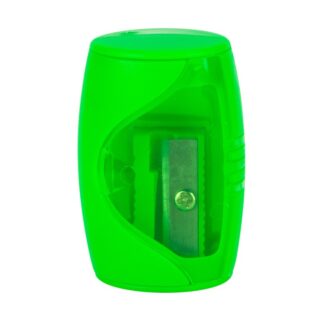 Точилка - бочонок "Цветик"с контейнером, зеленая