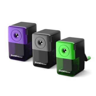 Точилка механическая ErichKrauseR с контейнером, цвет корпуса ассорти