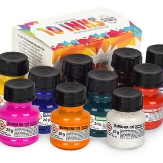 Тушь 20мл KOH-I-NOOR, 1417S1, набор 10цв