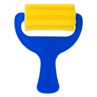 Валик фигурный, поролон, 70мм, пластмассовая ручка, горизонтальные полоски