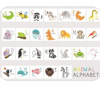 Коврик для лепки Пчелка 330х230 Английский алфавит