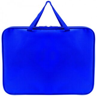 Папка А4 с ручками СИНЯЯ ткань