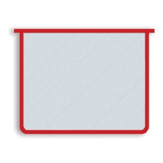 Папка для тетрадей А5 молния сверху, прозрачная КРАСНАЯ пластик, 230/190/55