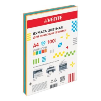 Бумага deVENTE 100 л, А4, 80 г/м, интенсив.5 цв