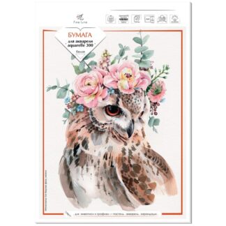 Бумага для акварели А4, 10л. 100% хлопок 300 г/кв.м Полином