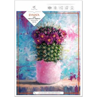 Бумага для масла и акрила А4, 10л 400 г тисненая "холст" Полином