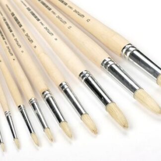 Кисть Щетина  №4 круглая, длинная ручка