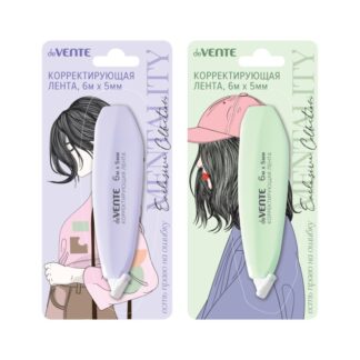 Корректирующая лента deVENTE Mentality 5 ммx6 м, сиреневый, мятный, фронтальный аппликатор