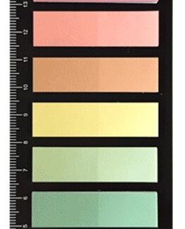 Набор самоклеящихся этикеток-закладок "deVENTE. Pastel" пластиковые полупрозрачные 45x12 мм, 10x20 листов, 10 пастельных цветов, в картонном блистере и пластиковом пакете с европодвесом