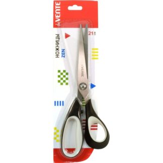 Ножницы 21см deVENTE Zen канцелярские двухцветные прорезиненные кольца, в картонном блистере