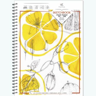 Скетчбук-блокнот SKETCHBOOK 100 А4, 40л.,  на гребне (крепление слева), офсет 100 г/кв.м. Полином